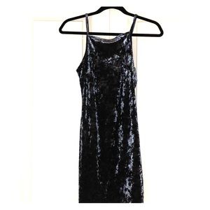 Blue Velvet Dress